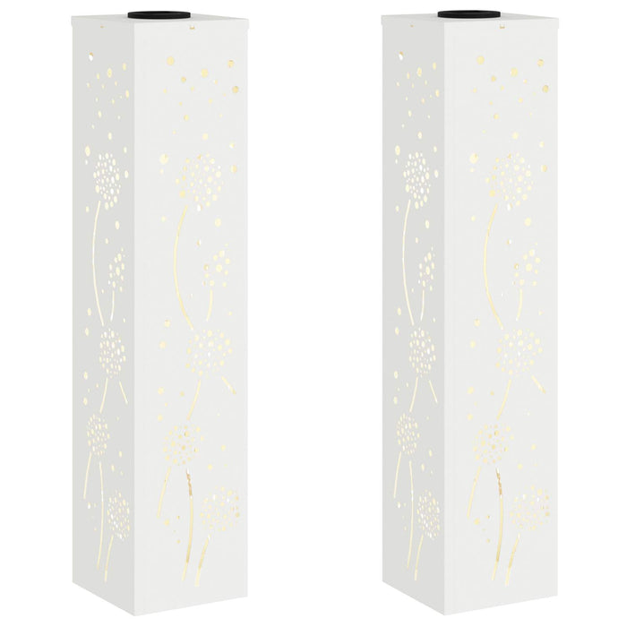 Lumină LED Solară pentru Alei 2 pcs Alb Oțel laminat la rece - WALTI WALTI
