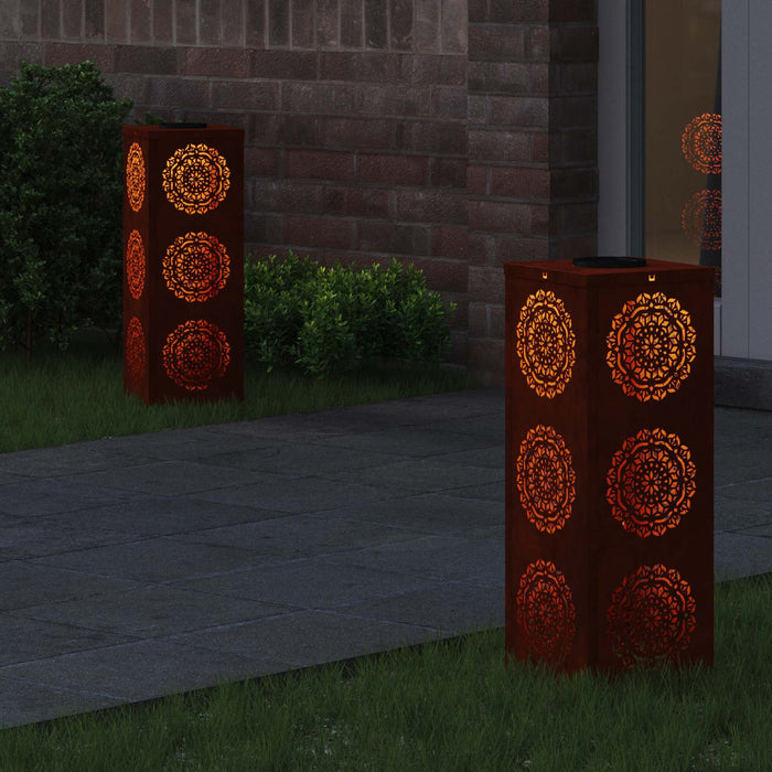 Lumină LED Solară pentru Alei 2 pcs Ruginit - WALTI WALTI
