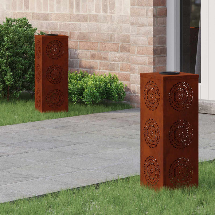 Lumină LED Solară pentru Alei 2 pcs Ruginit - WALTI WALTI