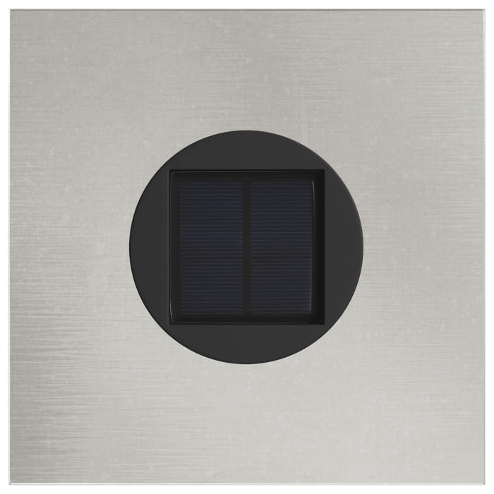 Lumină LED Solară pentru Alei 2 pcs Argintiu Oţel inoxidabil - WALTI WALTI