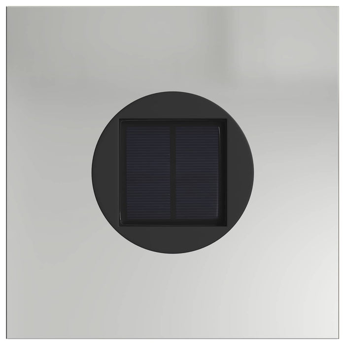 Lumină LED Solară pentru Alei 2 pcs Argintiu Oțel galvanizat - WALTI WALTI