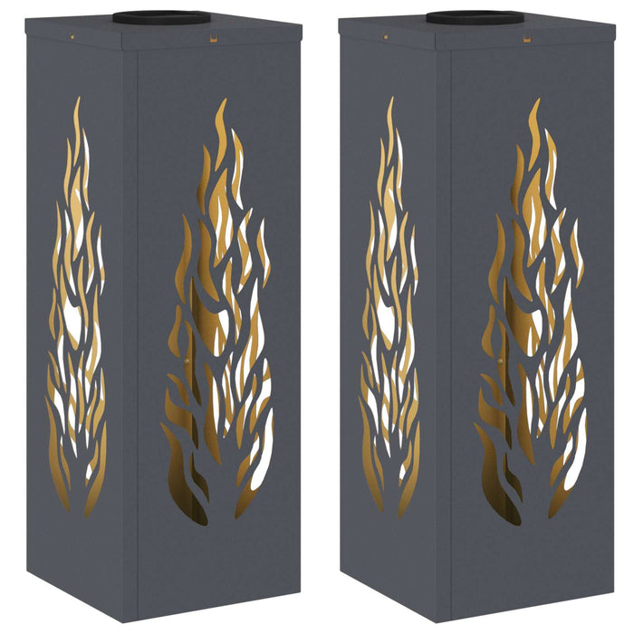 Lumină LED Solară pentru Alei 2 pcs Antracit - WALTI WALTI