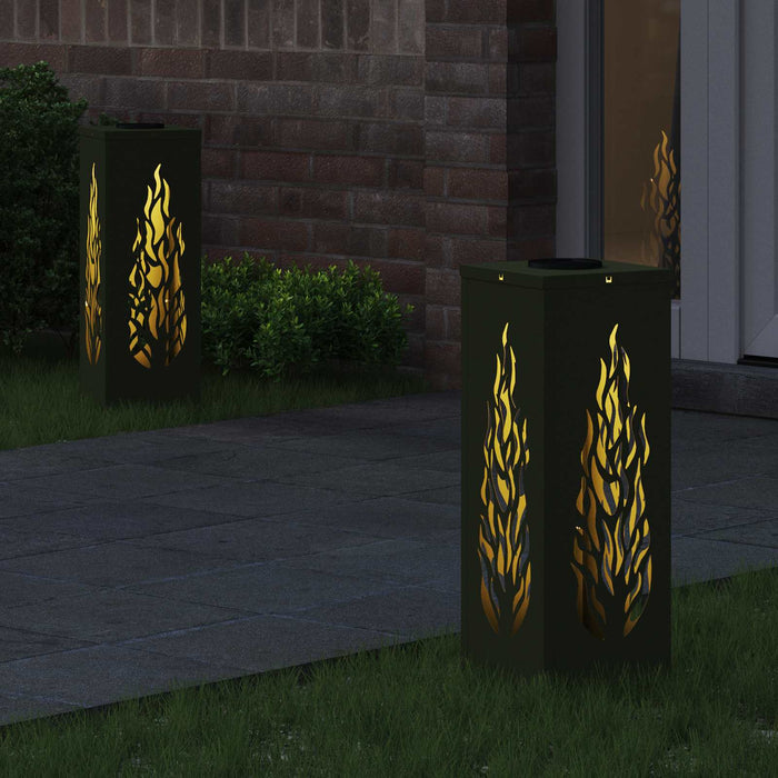Lumină LED Solară pentru Alei 2 pcs Verde măsliniu - WALTI WALTI