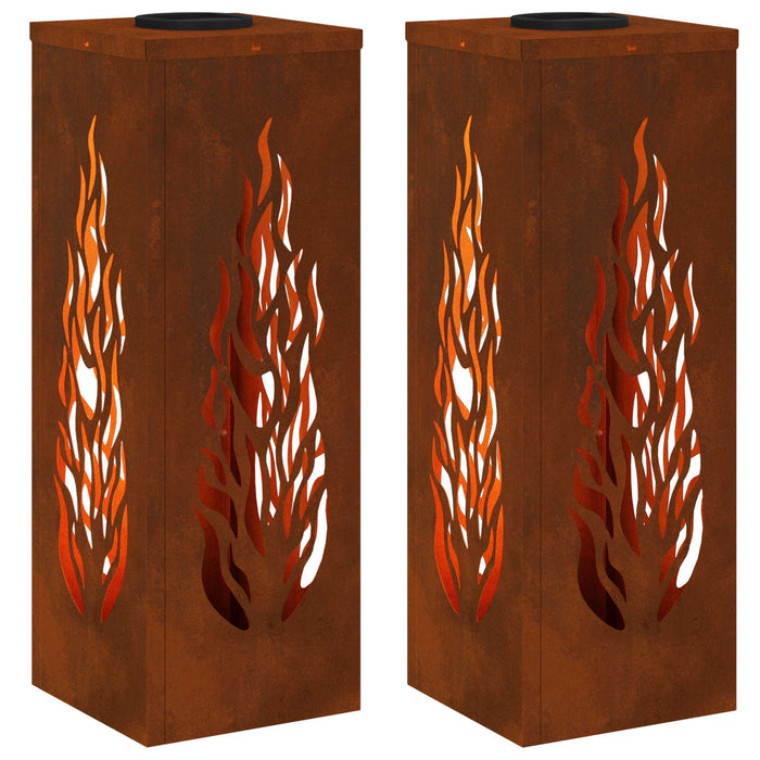 Lumină LED Solară pentru Alei cu lumini cu baterie 2 pcs Bronz - WALTI WALTI