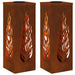 Lumină LED Solară pentru Alei cu lumini cu baterie 2 pcs Bronz - WALTI WALTI