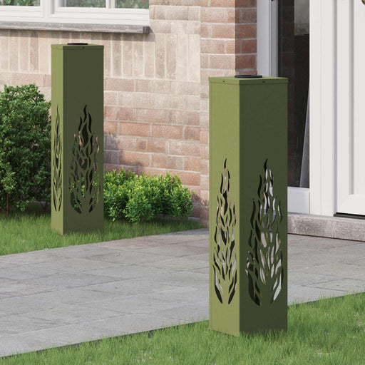 Lumină LED Solară pentru Alei 2 pcs Verde măsliniu - WALTI WALTI