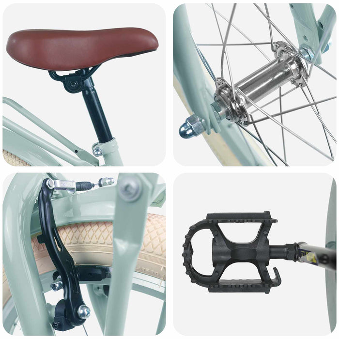 Bicicletă pentru Copii 18 Inci pentru 5-7 ani Verde deschis - WALTI WALTI