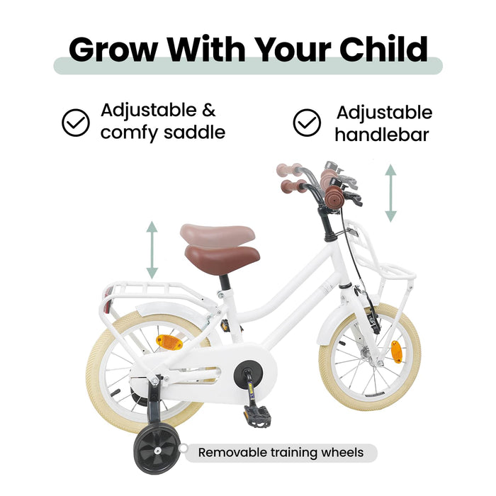 Bicicletă pentru Copii 16 Inci pentru 4-6 ani Alb WALTI