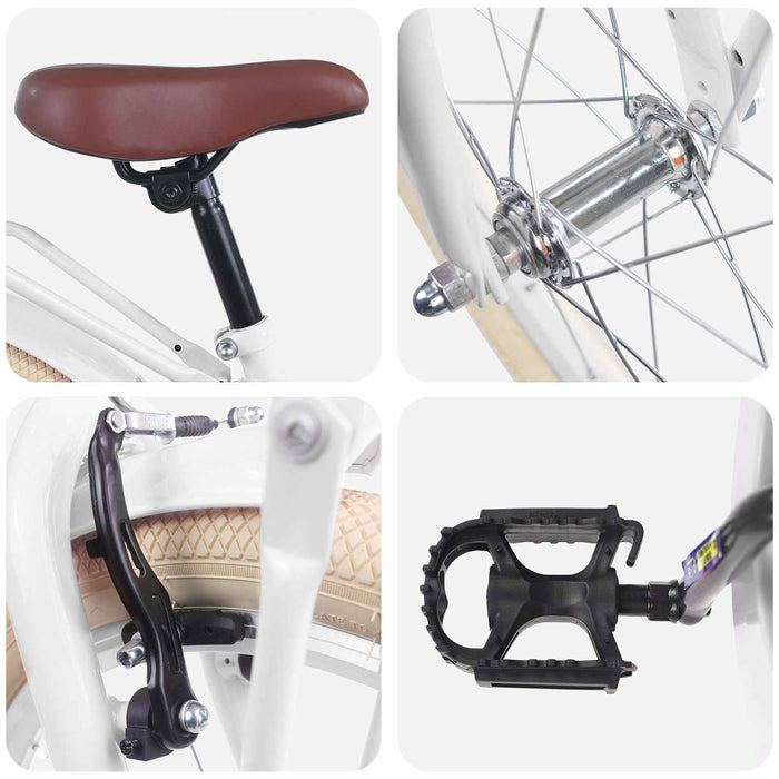 Bicicletă pentru Copii 20 Inci pentru 6-11 ani Alb - WALTI WALTI