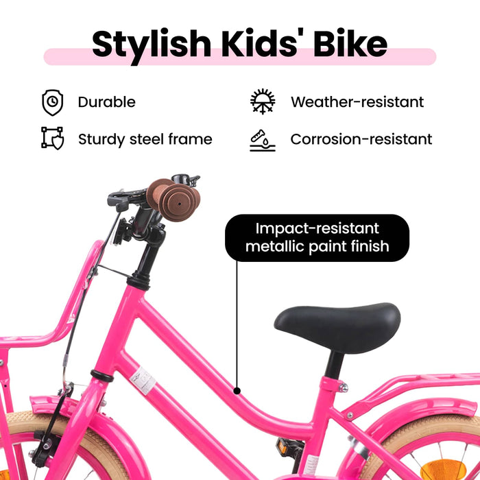 Bicicletă pentru Copii 12 Inci pentru 2-4 ani Roz închis WALTI
