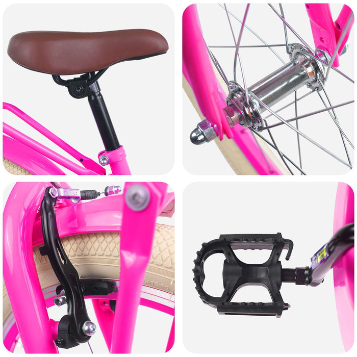 Bicicletă pentru Copii 20 Inci pentru 6-11 ani Roz închis - WALTI WALTI