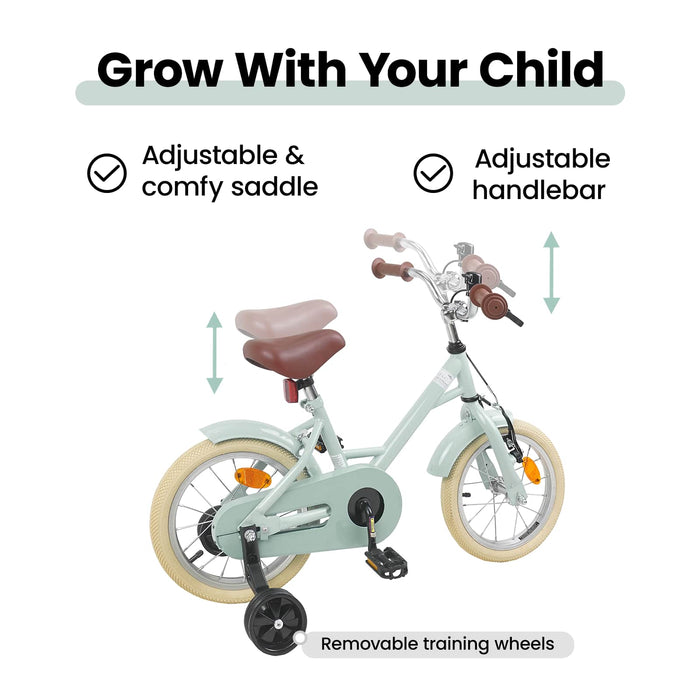 Bicicletă pentru Copii 16 Inci pentru 4-6 ani Verde deschis WALTI