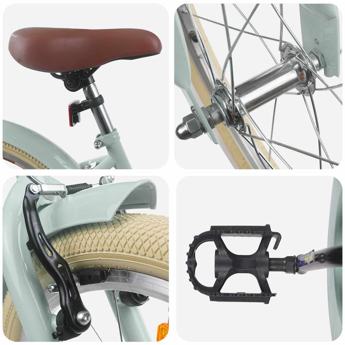 Bicicletă pentru Copii 22 Inci pentru 7-12 ani Verde deschis - WALTI WALTI
