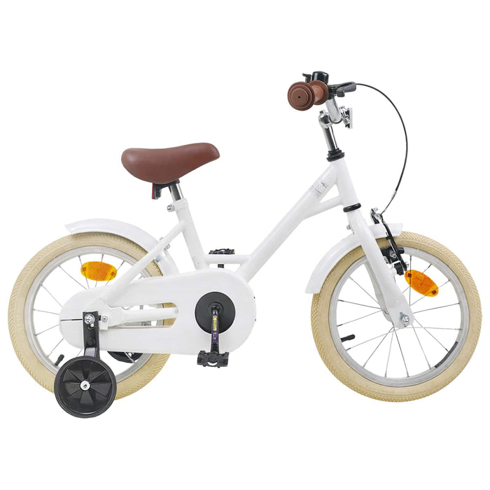 Bicicletă pentru Copii 14 Inci pentru 3-5 ani Alb WALTI