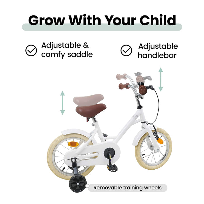 Bicicletă pentru Copii 16 Inci pentru 4-6 ani Alb WALTI