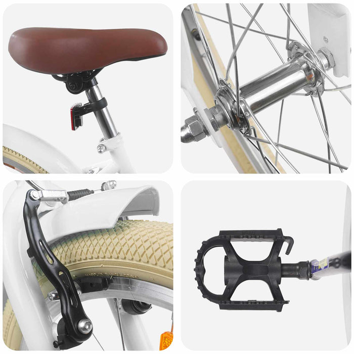 Bicicletă pentru Copii 22 Inci pentru 7-12 ani Alb - WALTI WALTI