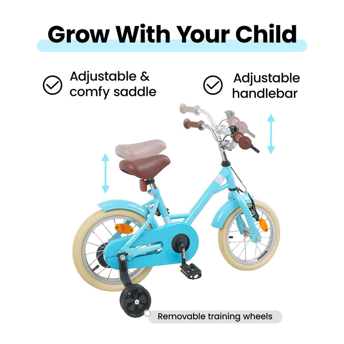 Bicicletă pentru Copii 12 Inci pentru 2-4 ani Albastru deschis WALTI