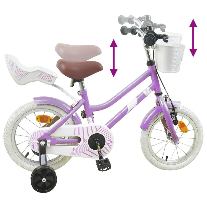 Bicicletă pentru Copii 16 Inci pentru 4-6 ani Violet - WALTI WALTI