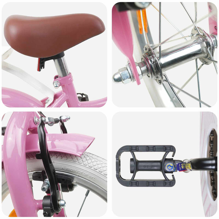 Bicicletă pentru Copii 12 Inci pentru 2-4 ani Roz deschis - WALTI WALTI
