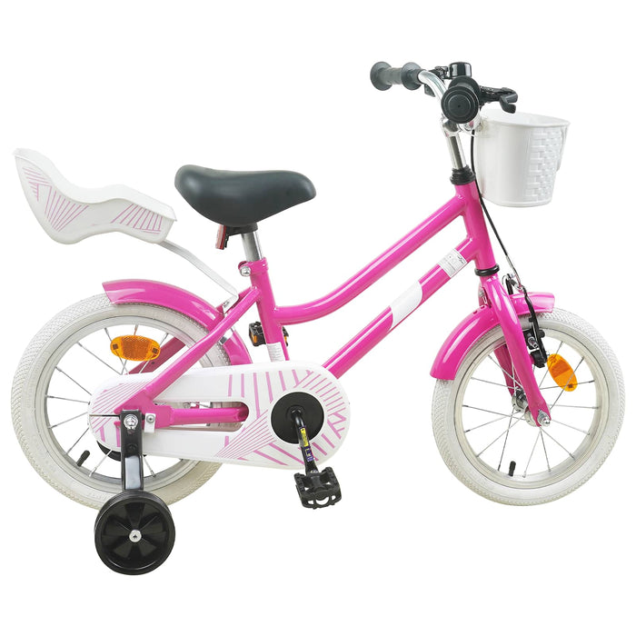 Bicicletă pentru Copii 14 Inci pentru 3-5 ani Roz închis WALTI