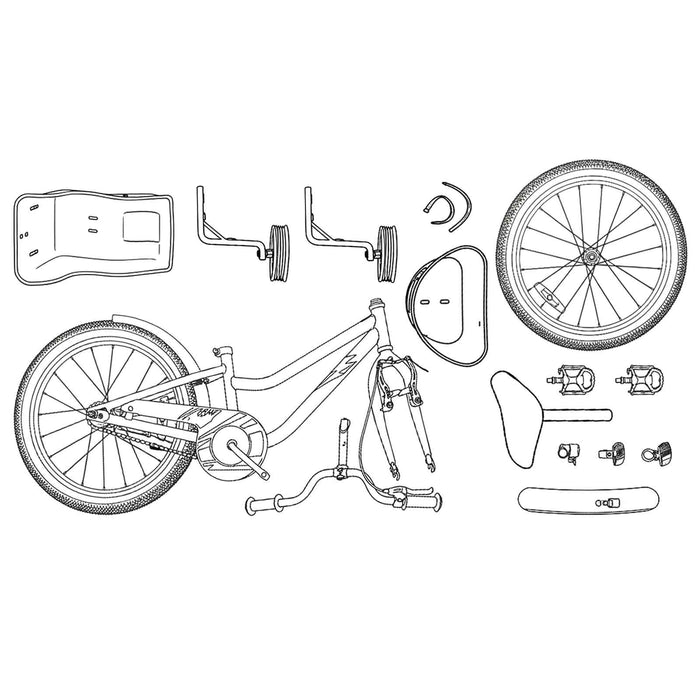 Bicicletă pentru Copii 16 Inci pentru 4-6 ani Roz închis - WALTI WALTI