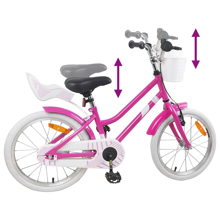 Bicicletă pentru Copii 18 Inci pentru 5-7 ani Roz închis - WALTI WALTI