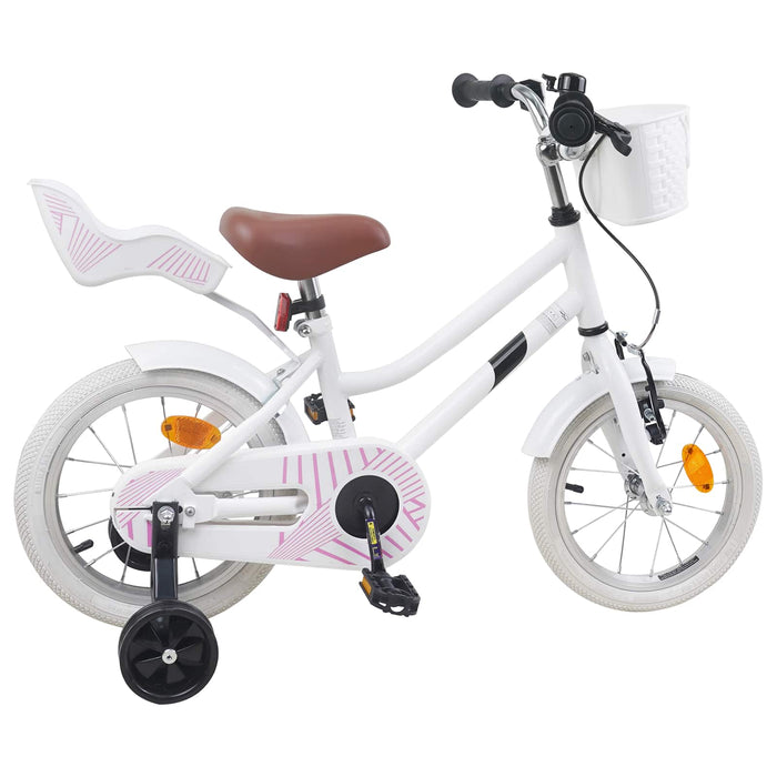 Bicicletă pentru Copii 14 Inci pentru 3-5 ani Alb WALTI