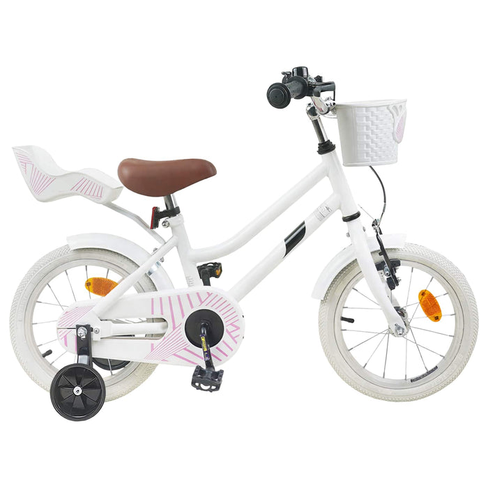 Bicicletă pentru Copii 14 Inci pentru 3-5 ani Alb WALTI