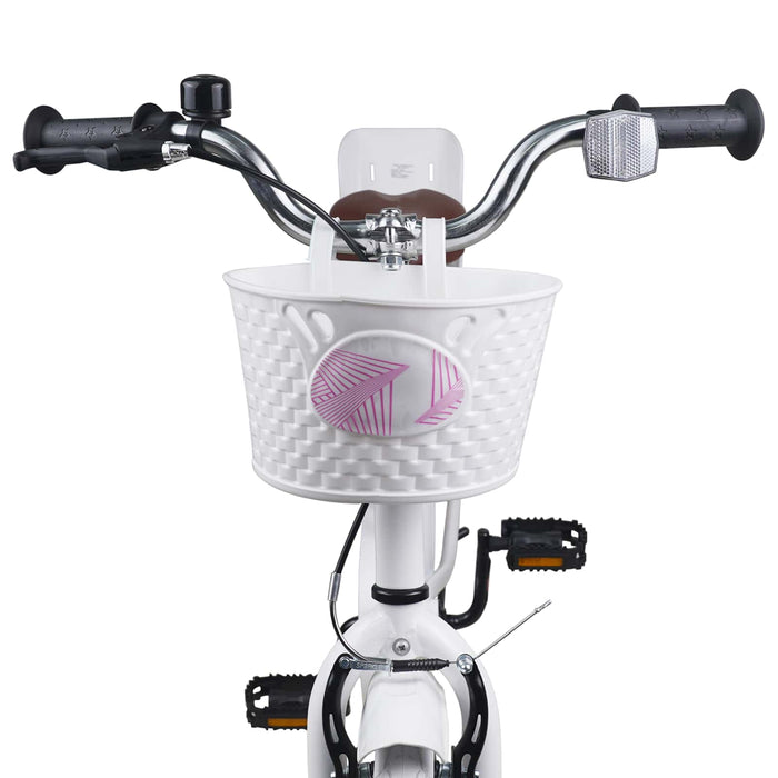 Bicicletă pentru Copii 18 Inci pentru 5-7 ani Alb - WALTI WALTI