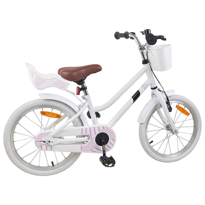 Bicicletă pentru Copii 18 Inci pentru 5-7 ani Alb WALTI