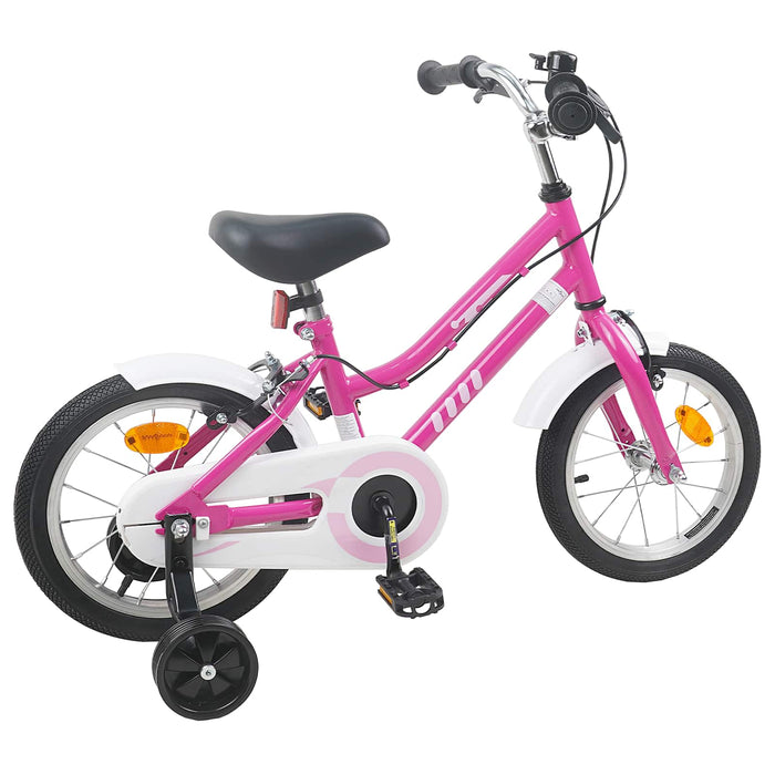 Bicicletă pentru Copii 12 Inci pentru 2-4 ani Alb roz WALTI