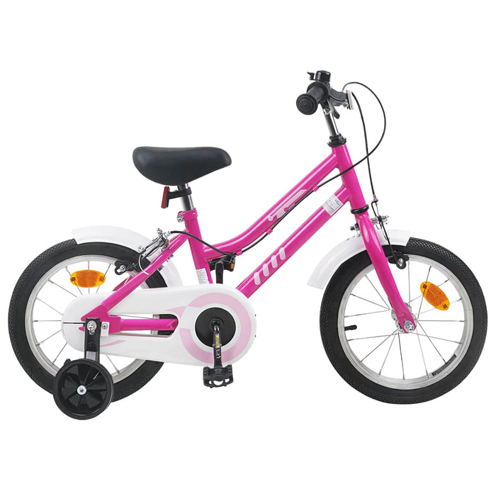 Bicicletă pentru Copii 16 Inci pentru 4-6 ani Alb roz WALTI