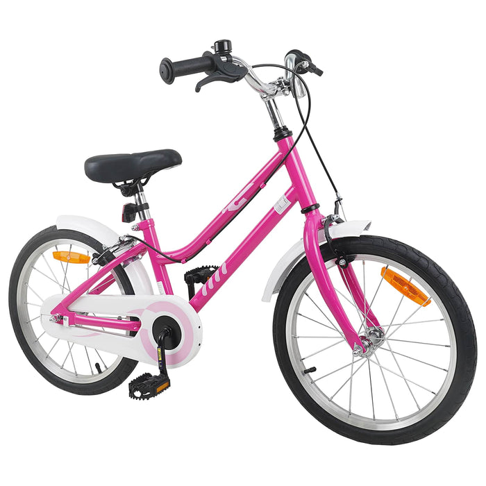 Bicicletă pentru Copii 18 Inci pentru 5-7 ani Alb roz WALTI