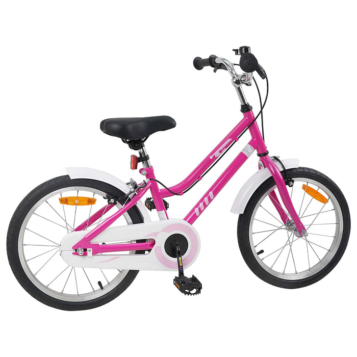 Bicicletă pentru Copii 18 Inci pentru 5-7 ani Alb roz WALTI