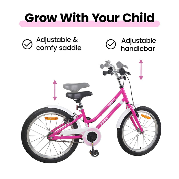 Bicicletă pentru Copii 24 Inci pentru 8-12 ani Alb roz WALTI