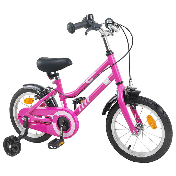 Bicicletă pentru Copii 16 Inci pentru 4-6 ani Roz Negru WALTI