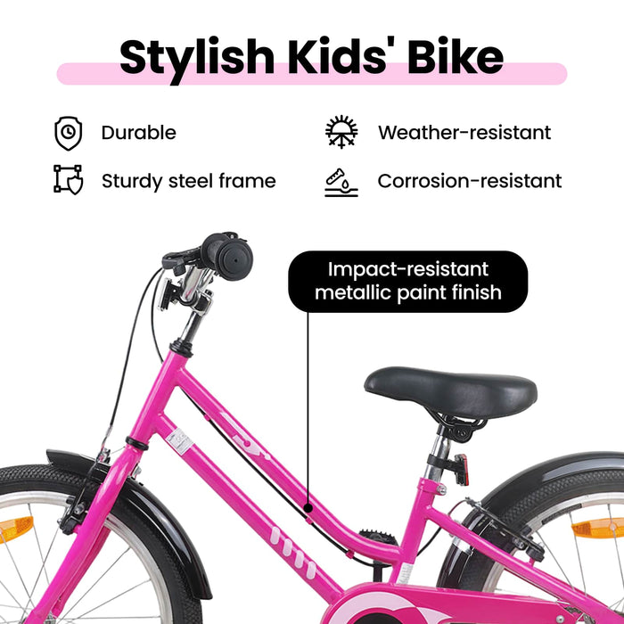 Bicicletă pentru Copii 20 Inci pentru 6-11 ani Roz Negru WALTI
