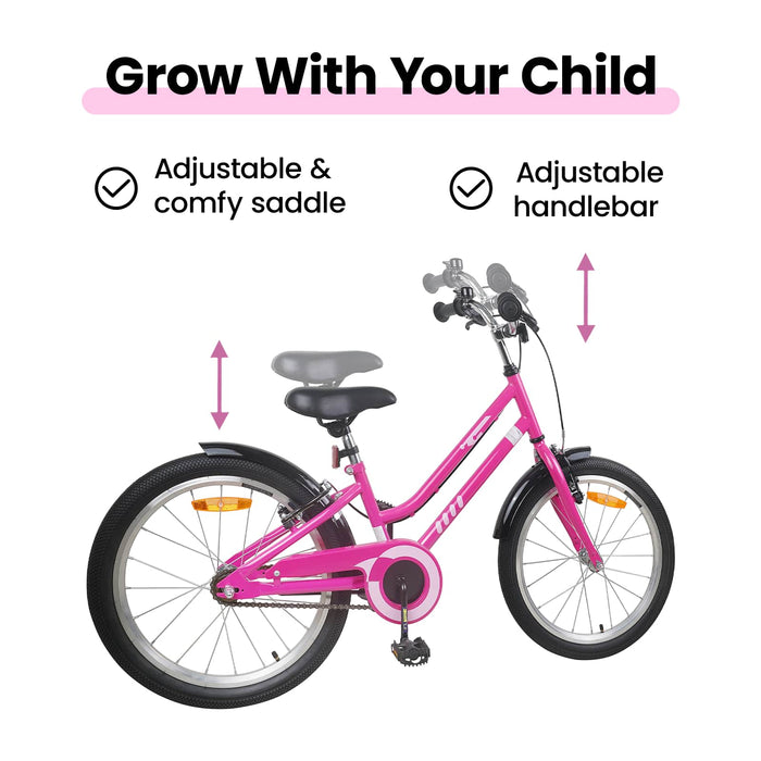 Bicicletă pentru Copii 22 Inci pentru 7-12 ani Roz Negru WALTI