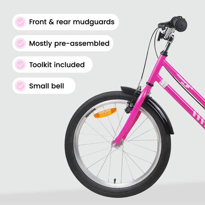 Bicicletă pentru Copii 22 Inci pentru 7-12 ani Roz Negru WALTI