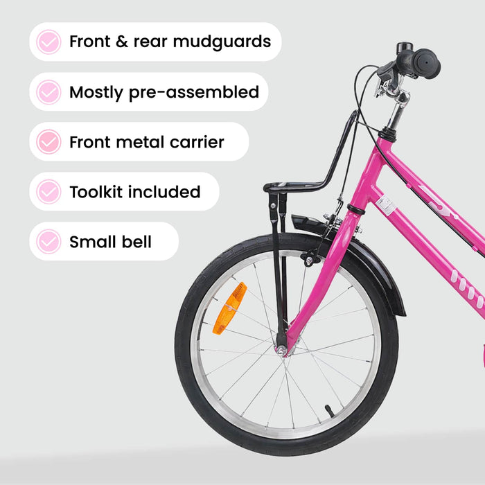 Bicicletă pentru Copii 18 Inci pentru 5-7 ani Roz și Negru WALTI