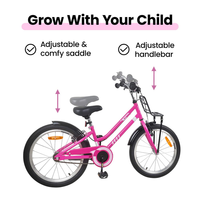 Bicicletă pentru Copii 20 Inci pentru 6-11 ani Roz Negru WALTI