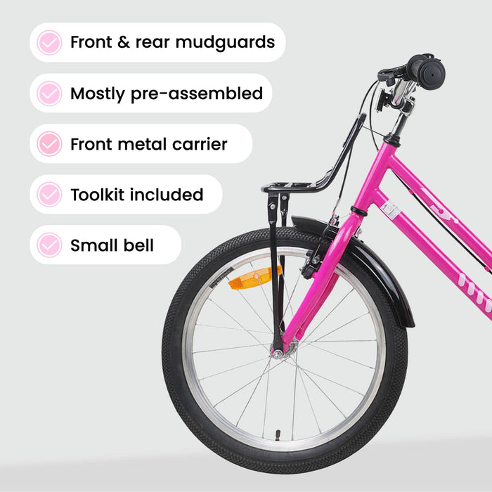 Bicicletă pentru Copii 20 Inci pentru 6-11 ani Roz Negru WALTI