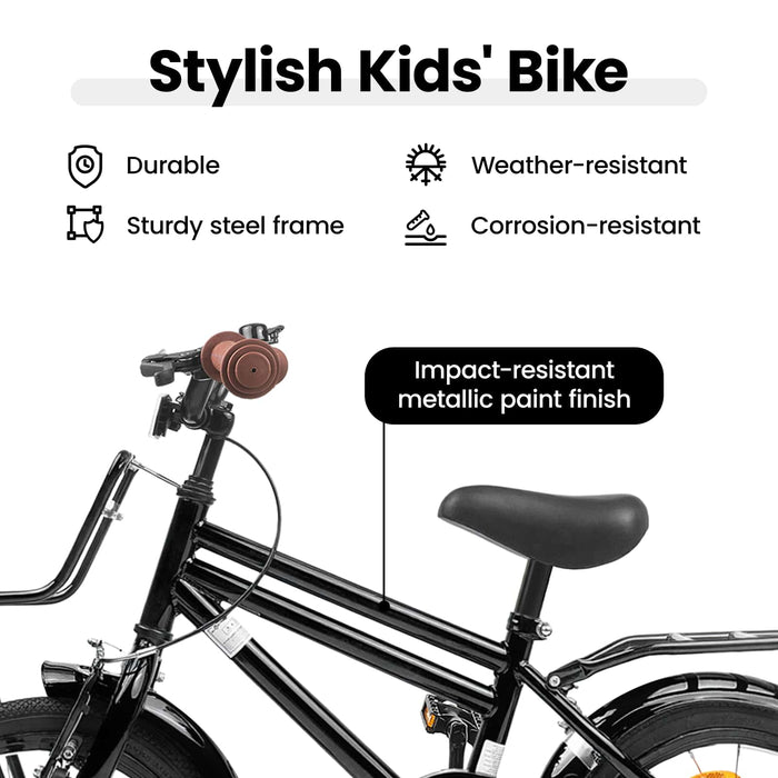 Bicicletă pentru Copii 14 Inci pentru 3-5 ani Negru WALTI