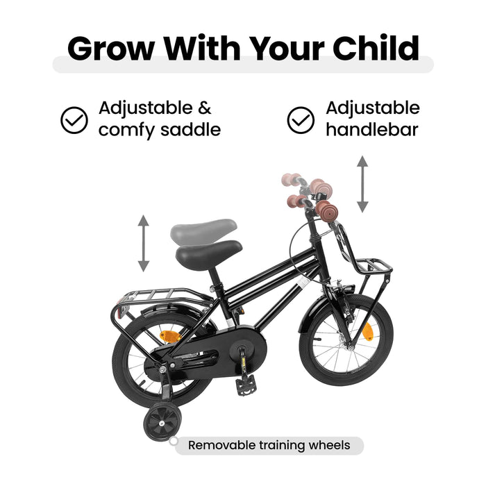 Bicicletă pentru Copii 16 Inci pentru 4-6 ani Negru WALTI