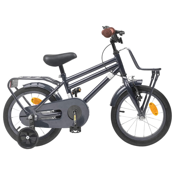 Bicicletă pentru Copii 14 Inci pentru 3-5 ani Gri închis WALTI