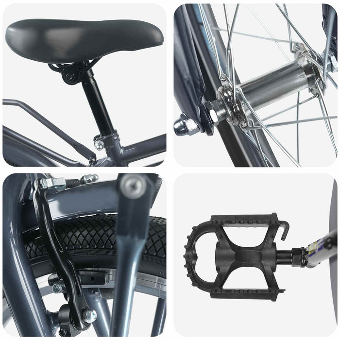 Bicicletă pentru Copii 20 Inci pentru 6-11 ani Gri închis - WALTI WALTI