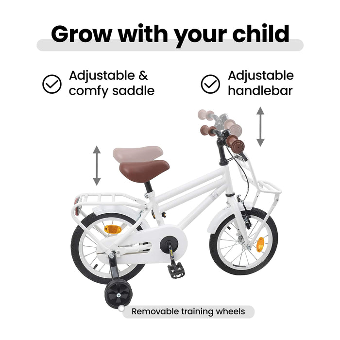 Bicicletă pentru Copii 16 Inci pentru 4-6 ani Alb WALTI