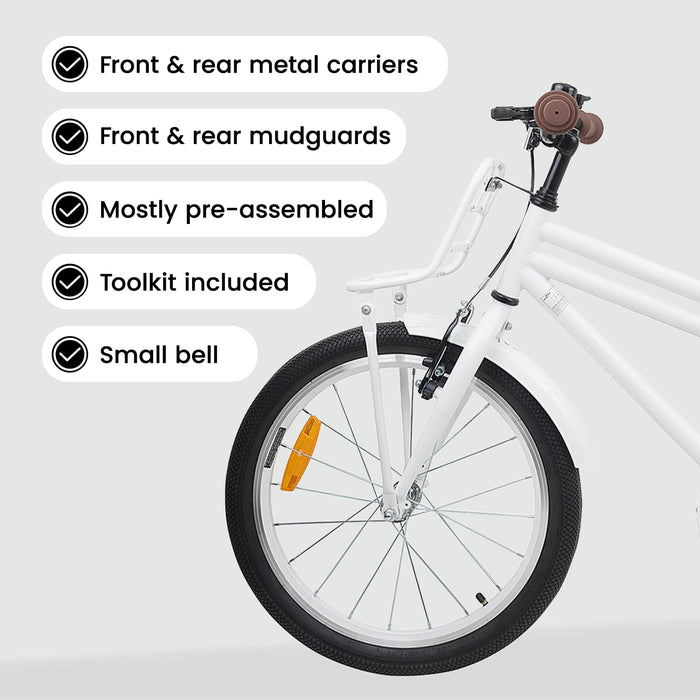 Bicicletă pentru Copii 20 Inci pentru 6-11 ani Alb WALTI