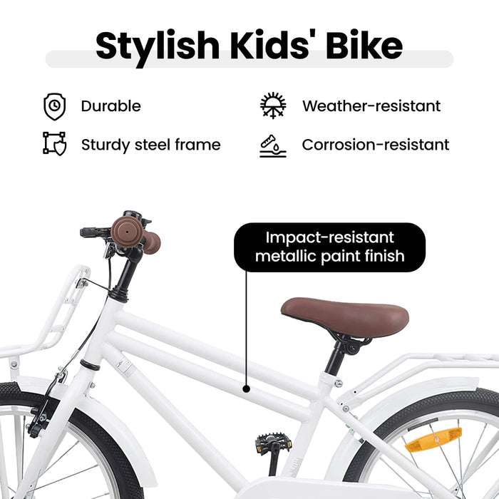 Bicicletă pentru Copii 22 Inci pentru 7-12 ani Alb WALTI