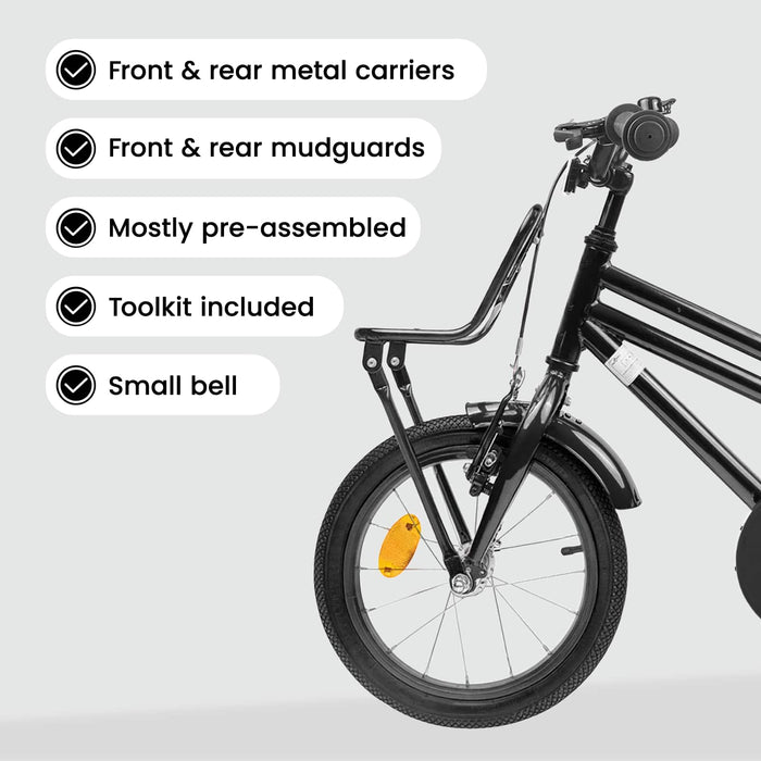Bicicletă pentru Copii 16 Inci pentru 4-6 ani Negru WALTI